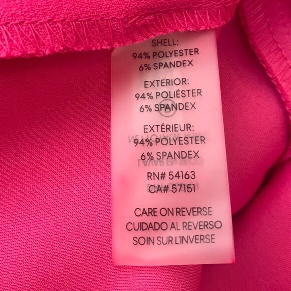 Calvin Klein 10 Fuchsia Pencil Dress Puff Sleeves Hot Pink Lady Like Business - Picture 14 of 15